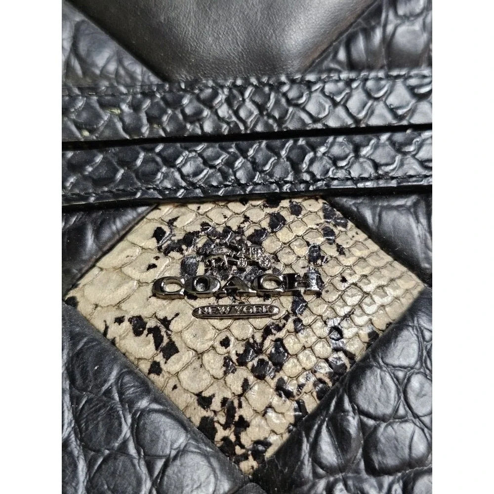 Coach Canyon Quilt Primrose Satchel In Exotic Embossed Leather 38295